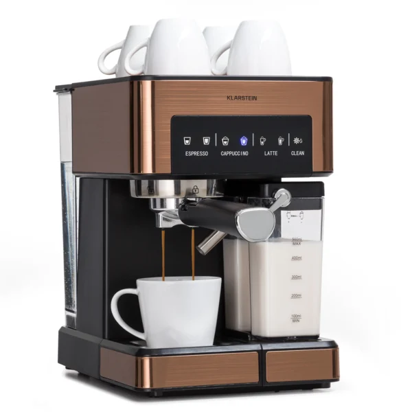 Machine à café expresso Klarstein Arabica 1350W 20 bars en cuivre