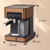 Machine à café expresso Klarstein Arabica 1350W 20 bars en cuivre