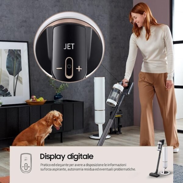 Aspirateur Samsung BESPOKE JET 2.0 PET VS20B95823W Blanc brumeux