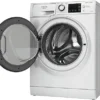 Lave-linge séchant HOTPOINT NDB 964489 WDA IT, chargement frontal, capacité de lavage 9 kg, capacité de séchage 6 kg, 16 programmes, profondeur 54 cm, blanc, classe énergétique A + lot de 4 pieds anti-vibrations KOENIC pour lave-linge + désodorisant d'intérieur MELICONI ECO PARFUM FRESH MUSK
