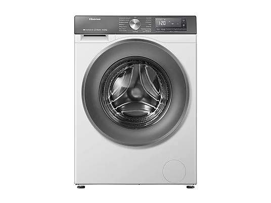 Lave-linge séchant HISENSE WD3S1043BW7 Lave-linge séchant HISENSE WD3S1043BW7, chargement frontal, capacité de lavage 10,5 kg, capacité de séchage 6 kg, 19 programmes, profondeur 59 cm, blanc/argent, classe énergétique A + lot de 4 pieds anti-vibrations KOENIC pour lave-linge + désodorisant d'intérieur MELICONI ECO PARFUM FRESH MUSK