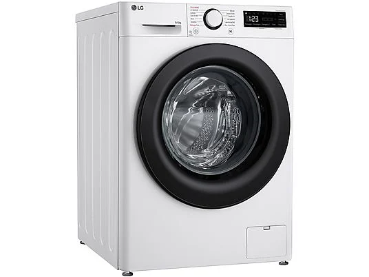 Lave-linge séchant LG AI DD D4R3009NSWB a Lave-linge séchant LG AI DD D4R3009NSWB, chargement frontal, capacité de lavage 9 kg, capacité de séchage 6 kg, 12 programmes, profondeur 56,5 cm, blanc, classe énergétique A + lot de 4 pieds anti-vibrations KOENIC pour lave-linge + désodorisant d'intérieur MELICONI ECO PARFUM FRESH MUSK