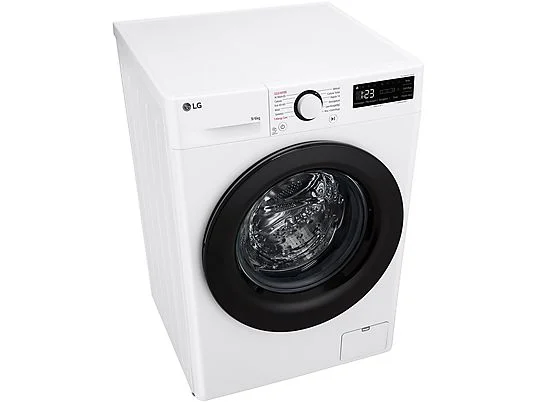 Lave-linge séchant LG AI DD D4R3009NSWB c Lave-linge séchant LG AI DD D4R3009NSWB, chargement frontal, capacité de lavage 9 kg, capacité de séchage 6 kg, 12 programmes, profondeur 56,5 cm, blanc, classe énergétique A + lot de 4 pieds anti-vibrations KOENIC pour lave-linge + désodorisant d'intérieur MELICONI ECO PARFUM FRESH MUSK