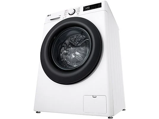 Lave-linge séchant LG AI DD D4R3009NSWB d Lave-linge séchant LG AI DD D4R3009NSWB, chargement frontal, capacité de lavage 9 kg, capacité de séchage 6 kg, 12 programmes, profondeur 56,5 cm, blanc, classe énergétique A + lot de 4 pieds anti-vibrations KOENIC pour lave-linge + désodorisant d'intérieur MELICONI ECO PARFUM FRESH MUSK