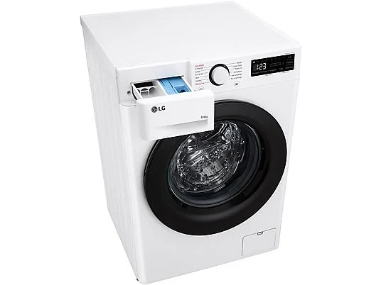 Lave-linge séchant LG AI DD D4R3009NSWB g Lave-linge séchant LG AI DD D4R3009NSWB, chargement frontal, capacité de lavage 9 kg, capacité de séchage 6 kg, 12 programmes, profondeur 56,5 cm, blanc, classe énergétique A + lot de 4 pieds anti-vibrations KOENIC pour lave-linge + désodorisant d'intérieur MELICONI ECO PARFUM FRESH MUSK
