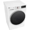Lave-linge séchant LG AI DD D4R7011TSWG hjkl Lave-linge séchant LG AI DD D4R7011TSWG, chargement frontal, capacité de lavage 11 kg, capacité de séchage 6 kg, 13 programmes, profondeur 56,5 cm, blanc, classe énergétique A + lot de 4 pieds anti-vibrations KOENIC pour lave-linge + désodorisant d'intérieur MELICONI ECO PARFUM FRESH MUSK