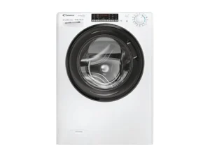 Laveuse-sécheuse CANDY CSOW41076TWMB8-S, chargement frontal, capacité de lavage 10 kg, capacité de séchage 7 kg, 17 programmes, profondeur 58 cm, blanc et noir, classe énergétique A + lot de 4 pieds anti-vibrations KOENIC pour lave-linge + désodorisant d'intérieur MELICONI ECO PARFUM FRESH MUSK