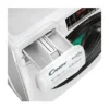 Laveuse-sécheuse CANDY CSOW41076TWMB8-S, chargement frontal, capacité de lavage 10 kg, capacité de séchage 7 kg, 17 programmes, profondeur 58 cm, blanc et noir, classe énergétique A + lot de 4 pieds anti-vibrations KOENIC pour lave-linge + désodorisant d'intérieur MELICONI ECO PARFUM FRESH MUSK