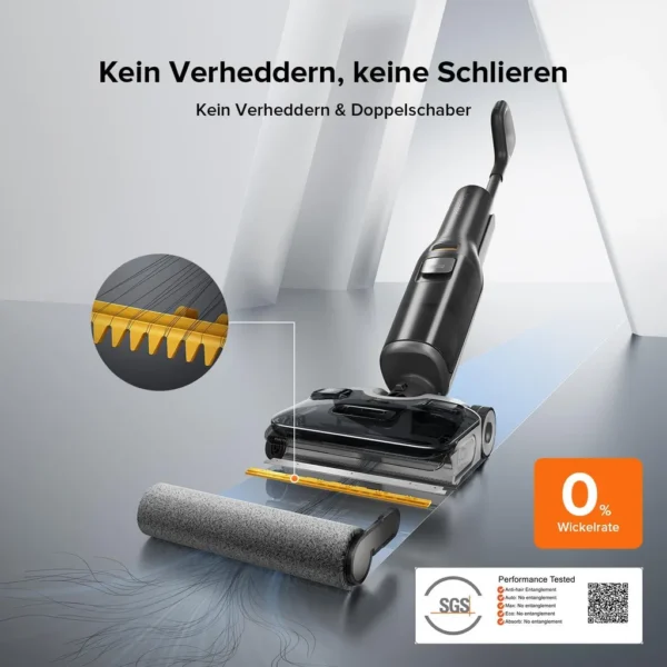 Roborock F25 ALT b Aspirateur eau et poussière Roborock F25 ALT 20 000 Pa avec roues à intelligence artificielle, autonettoyage haute température et séchage à air chaud (90 °C)