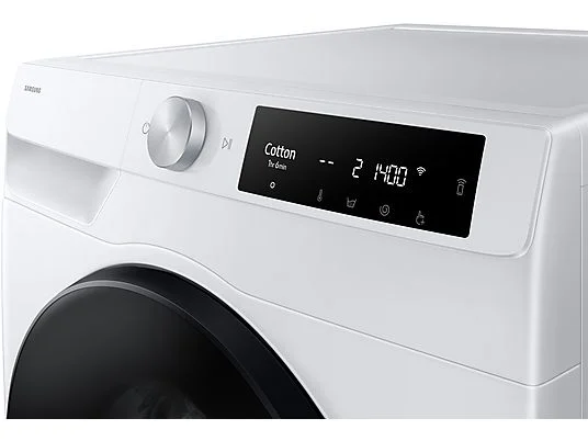 Lave-linge séchant SAMSUNG WD11DG6B85BE, chargement frontal, capacité de lavage 11 kg, capacité de séchage 6 kg, profondeur 600 mm, blanc, classe énergétique D