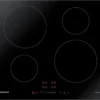 Plaque de cuisson à induction Samsung NZ64H37075K, pose libre, vitrocéramique, 60 cm de large, commandes tactiles, QuickStop, châssis en acier inoxydable, noire